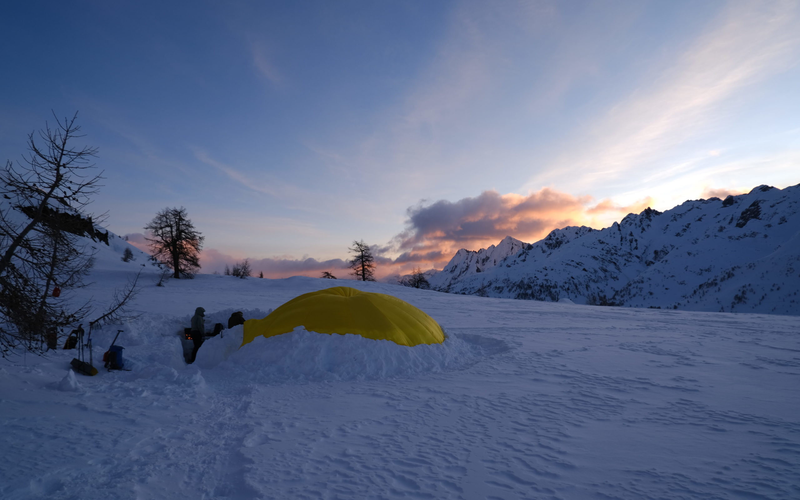 sonnenaufgang im schnee